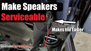 How To Wire & Connect Car Audio Speakers Easy and make them Serviceable | AnthonyJ350