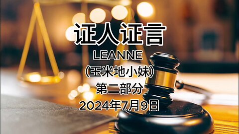 证人证言 EP77｜辩方第8位证人Leanne Li（玉米地小妹），GFashion的CEO｜第二部分｜AI音频笔录中文朗读