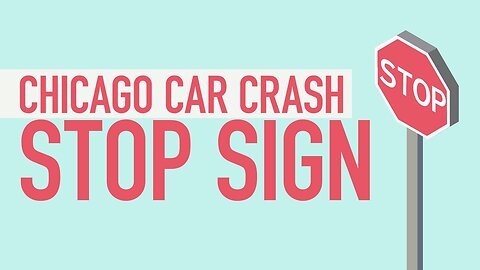 Chicago Car Crash Stop Sign [BJP#135] [Call 312-500-4500]