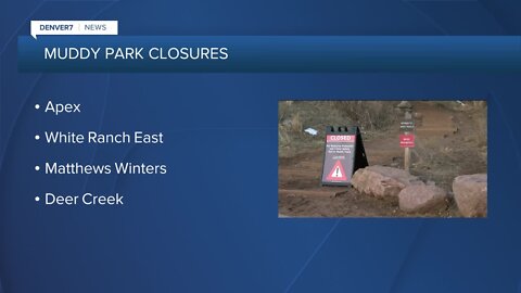 Jeffco closes several popular parks because of mud