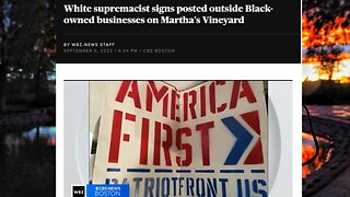 "White supremacist" signs posted outside Black-owned businesses on Martha's Vineyard