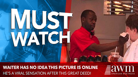 Waiter Has No Idea Camera Is Rolling. Once It Gets Posted Online, It Gets National Attention