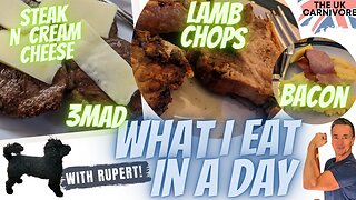 Steak n Cream Cheese, Bacon and Eggs and lamb Chops 3MAD (Eat in a Day)