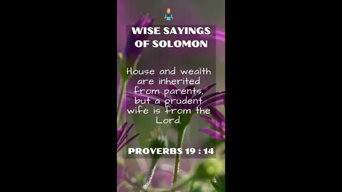 Proverbs 19:14 | NRSV Bible - Wise Sayings of Solomon