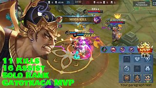 Gatotkaca MVP Solo Ranked Game