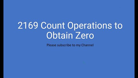 2169 Count Operations to Obtain Zero