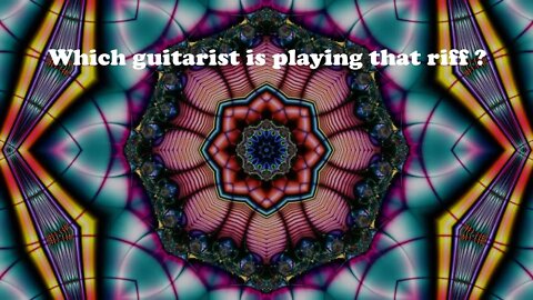 Which guitarist is playing that riff ?