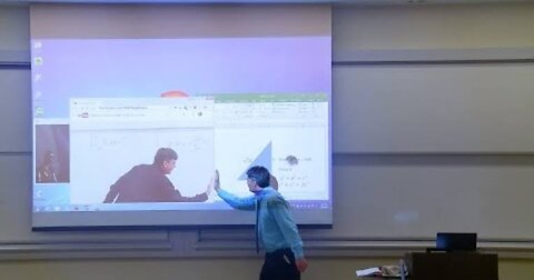 Math Professor Fixes Projector Screen | April Fool Prank