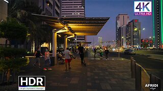 Salam street Night walk Abu Dhabi Part 2 🇦🇪 [4K HDR]