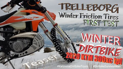 Trelleborg Winter Friction: Studded Mitas First Dirtbike Test in BC Canada Snowbike Motovlog TEASER