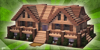 Deluxe minecraft WOODEN cabin tutorial