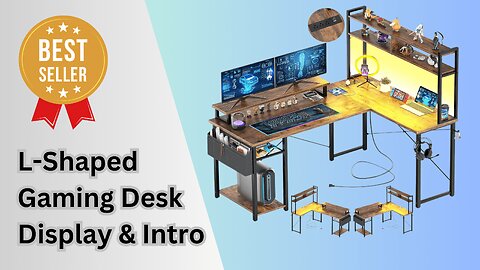 Introducing Aheaplus L Shaped Gaming Desk with LED Lights & Power Outlets (Links to Shop Below)