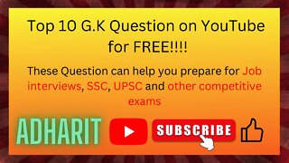 General Knowledge question and answer in English