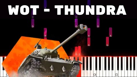 🔴 WOT - Thundra Intro Piano Tutorial Solo [4K]