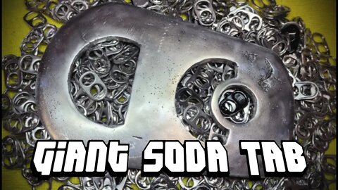 I Melted Hundreds of Soda Tabs to Make a GIANT SODA TAB!--Aluminum lost foam casting