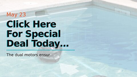 Click Here For Special Deal Today AIPER Cordless Robotic Pool Cleaner, with Dual Motors, LED In...