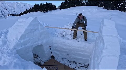 Hot Tent Camping Under Snow