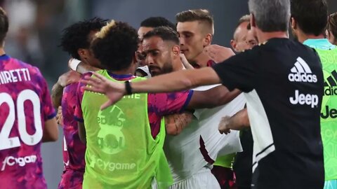 JUVENTUS 2-2 SALERNITANA: JUVE HAVE LAST-GASP WINNER RULED OUT BY VAR, THREE PLAYERS SENT OFF IN