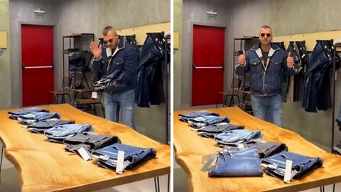 Dude is a master at folding jeans