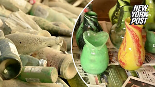 How your recycled glass bottles become art