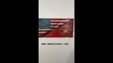 Rustic Waving wooden #americanflag #marinecorps flag ​⁠