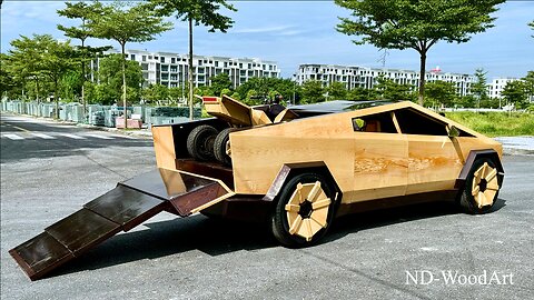 I make a Wooden Tesla Cybertruck to give to Elon Musk