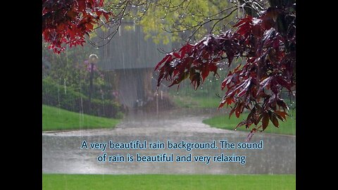 A very beautiful rain background. The sound of rain is beautiful and very relaxing