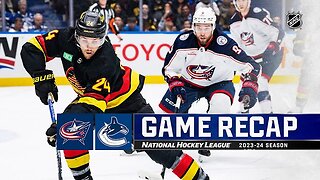 NHL Canucks vs Blue Jackets 5 - 4 Highlights