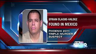 Triple murder suspect extradited from Mexico to Phoenix