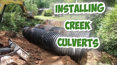 Installing BIG Culvert Pipes In A Creek-2024