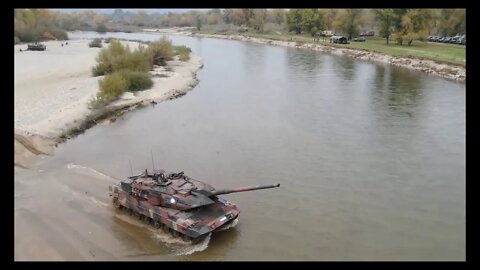 US and Greek Tanks Conduct River Crossing - Olympic Cooperation 2021