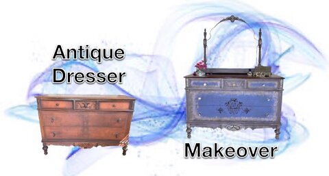 VINTAGE DRESSER MAKEOVER/ ANTIQUE DRESSER RESTORATION