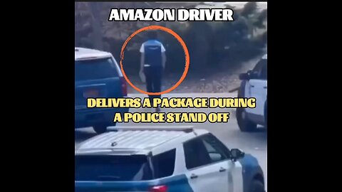 This Amazon delivery person was determined to get the job done.