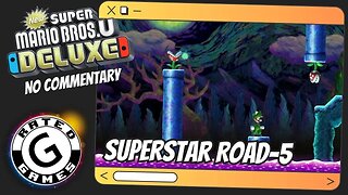 Superstar Road-5 | Spinning Platforms of Doom (ALL Star Coins) New Super Mario Bros U Deluxe