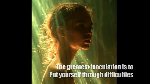 The greatest inoculation is to Put yourself through difficulties