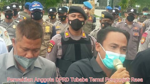 Unjuk Rasa Warga dari Lma Keturunan Bandar Dewa di Kantor DPRD Tubaba, Minta Ukur Ulang Lahan PT HIM