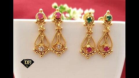 Latest Stylish gold earring design 2024, Gold earrings design new model-2024, Modern gold earrings
