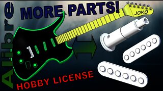 Alibre- Make a Guitar Part 7: More Parts|JOKO ENGINEERING|