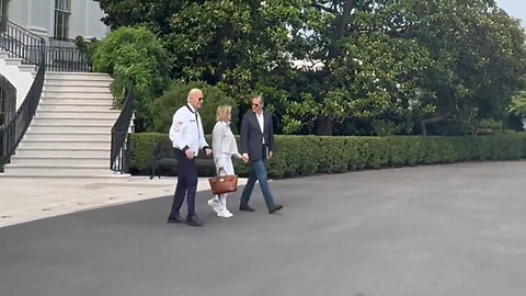 Biden, With Son Hunter And Sister Valerie, Wearing Olympics Jacket, Stumbling Toward Marine One