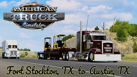 ATS 1.47 - Ruda's W900 - Pizzster Modding Wade Step Deck - Kriechbaum's CAT 3406E