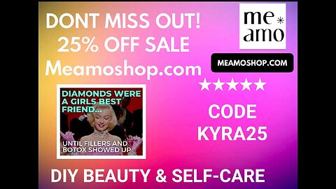 ALL DIY BEAUTY PRODUCTS 25% OFF. CODE KYRA25 MEAMOSHOP.COM DIY BOTOX/DIY SKINBOOSTERS