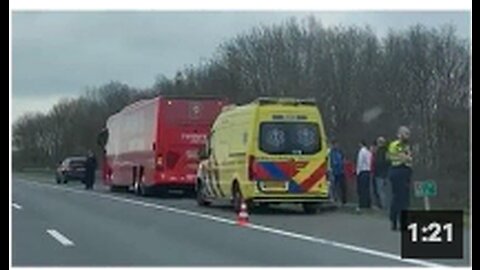 Football player has medical emergency on Team Bus while driving home after away game - FC Twente