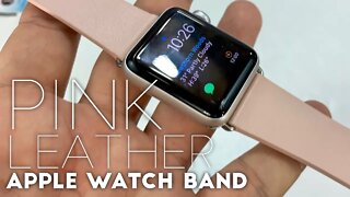Light Pink Leather Apple Watch Band Review