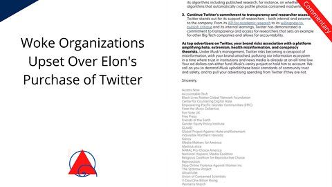 Woke Organizations Upset That They Can't Control the Flow of Information on Twitter