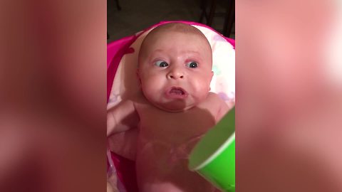 "This Baby Is Not A Fan Of Bath Time"