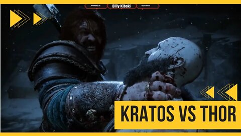 Kratos VS Thor God of War Ragnarok PS4