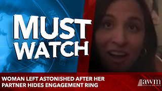 Woman left astonished after her partner hides engagement ring