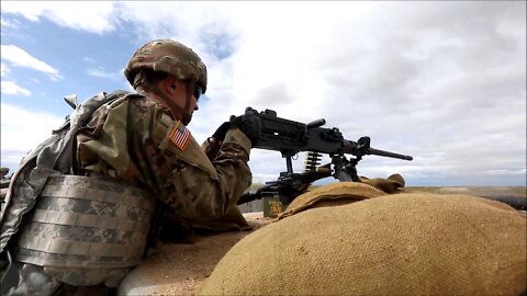 U.S. Soldiers Fire .50 Caliber Machine Guns - Western Strike 22