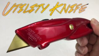 Hotrod Red and Gold Utility Knife Box Cutter by Utechsmart Review