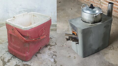 You Never Seen This Cement Stove Before | Amazing Idea To Make Cement Stove | WiN REACH